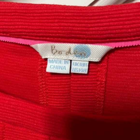 Boden Hannah Dress in Bright Red 14R NWOT - Picture 4 of 5